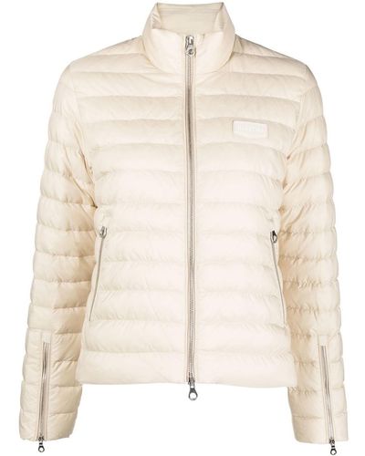 Duvetica Bedonia Logo-patch Quilted Jacket - Natural