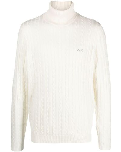 Sun 68 Wool Sweater - White
