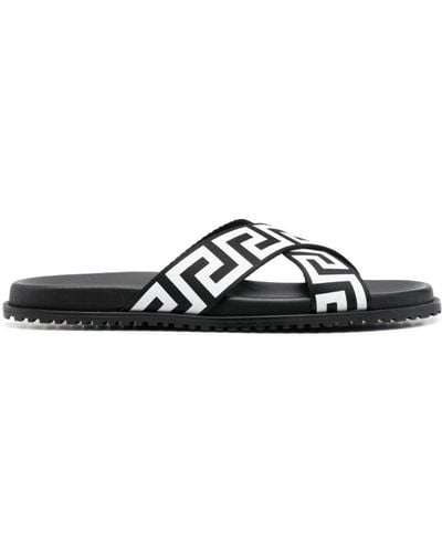 Versace Allover Slippers White | VERSACE IN