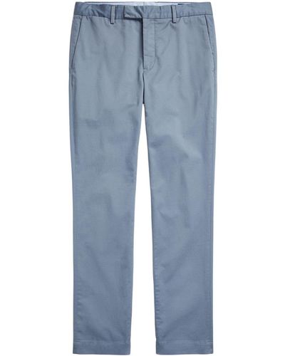 Polo Ralph Lauren Logo-tag Twill Straight-leg Trousers - Blue