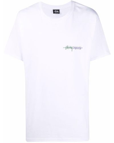 Stussy Printed Cotton T-shirt - White