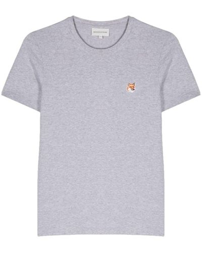 Maison Kitsuné Fox Head Cotton T-Shirt - Grey