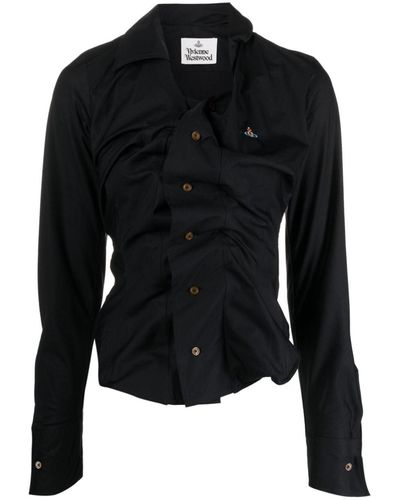 Vivienne Westwood Drunken Cotton Shirt - Black