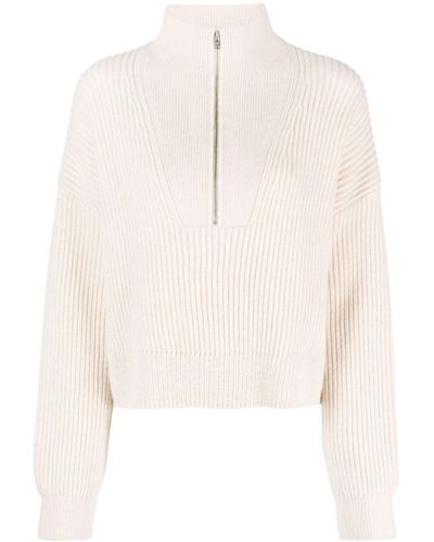 Closed Wool Half-zip Sweater - Natural