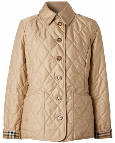Burberry Fernleigh Quilted Jacket - Natural