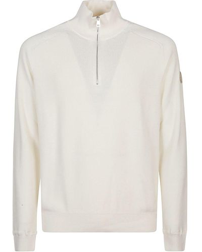 Moncler Turtleneck With Zip - White
