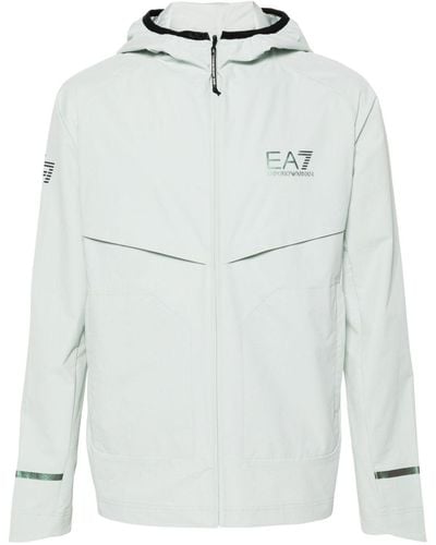 EA7 Logo Nylon Blouson Jacket - Grey