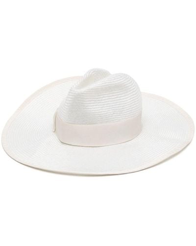 Borsalino Sophie Straw Parasisol Hat - White