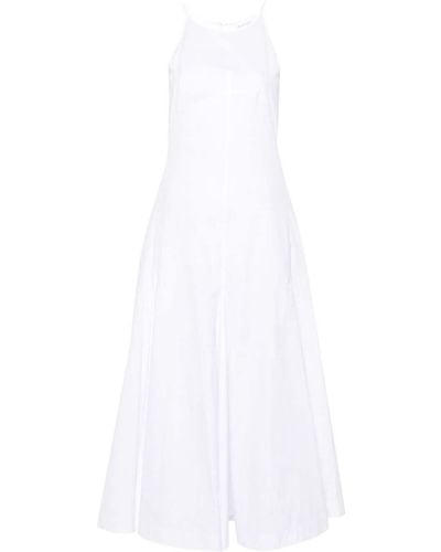 Sportmax Poplin Maxi Dress - White