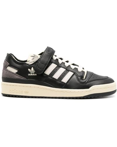 adidas Forum 84 Panelled Leather Trainers - Black