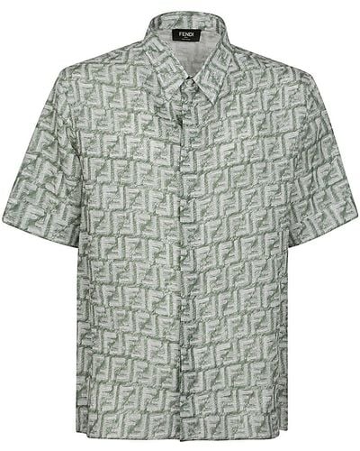 Fendi Shirt With Logo - Grey