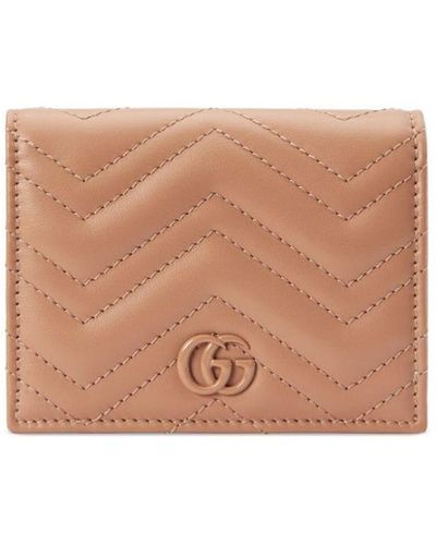 Gucci Gg Marmont Leather Credit Card Case - Pink