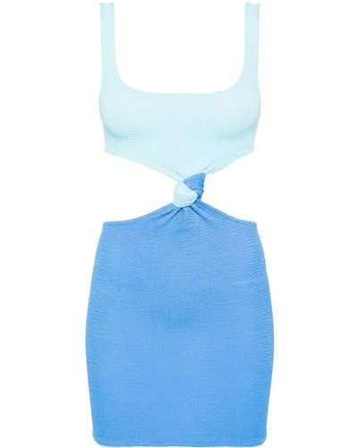 Mc2 Saint Barth Kim Crinkled Mini Dress - Blue