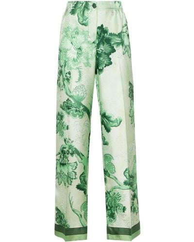 F.R.S For Restless Sleepers Etere Silk Pants - Green