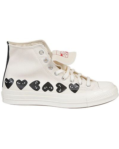 Comme des Garçons Sneaker Multi Heart - Bianco