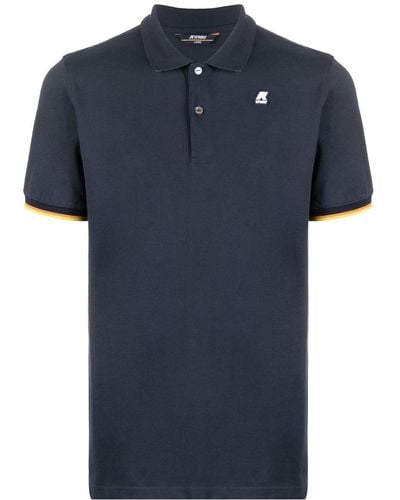 K-Way Polo Shirt With Logo - Blue
