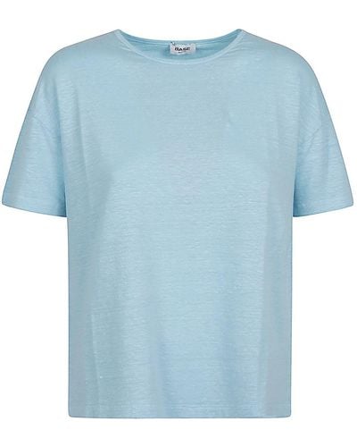 Base London Linen Jersey T-shirt - Blue