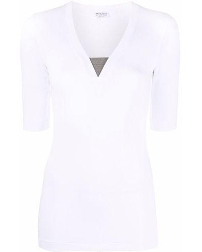 Brunello Cucinelli T-shirt donna cotone - Bianco