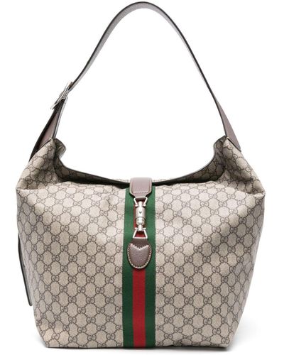 Gucci Messenger Bag With Logo - Grey
