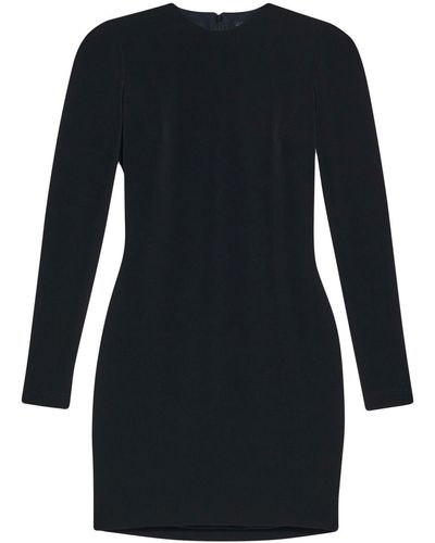 Balenciaga Long-sleeve Fitted Mini Dress - Black