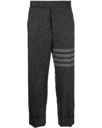 Thom Browne Bar Wool Pants - Gray