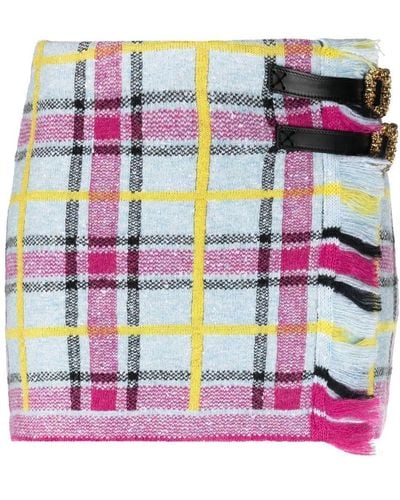 Cormio Checked Wool-blend Mini Skirt - Pink