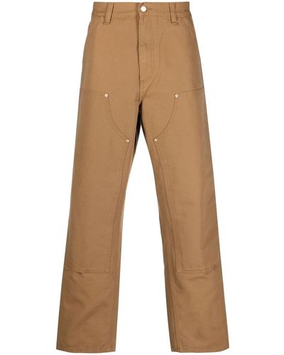 Carhartt WIP Double Knee Organic Cotton Pants - Brown