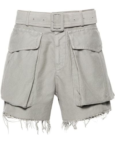 Dries Van Noten Cotton Shorts - Grey