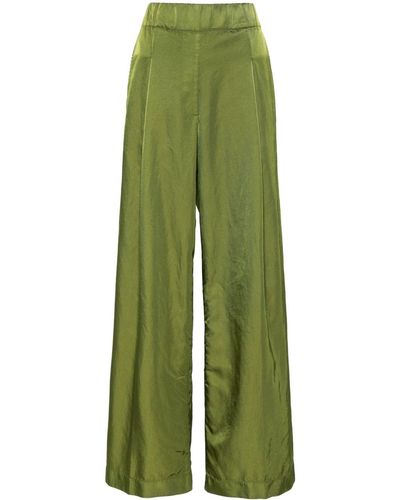 Dries Van Noten Waterproof Wide Leg Pants - Green