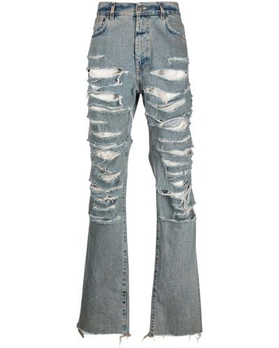 424 Distressed-effect Straight-leg Jeans - Blue
