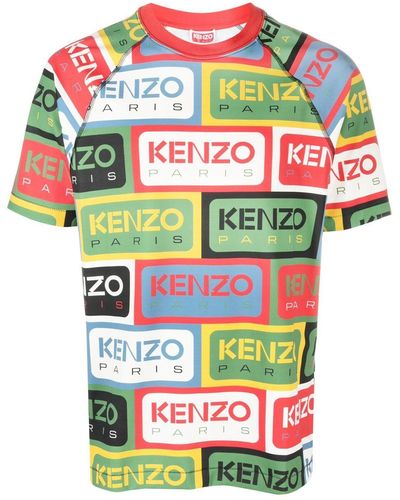 KENZO Label Nylon T-shirt - Grey