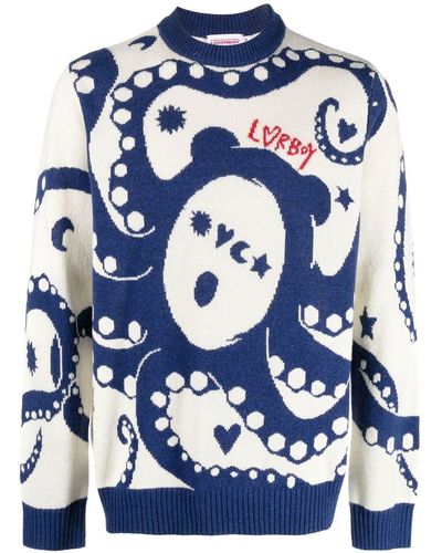 Blue Charles Jeffrey Sweaters and knitwear for Men | Lyst