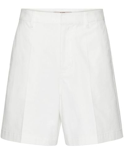 Valentino V Detail Cotton Bermudas - White