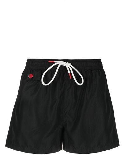 Kiton Logo-embroidered Swim Shorts - Black
