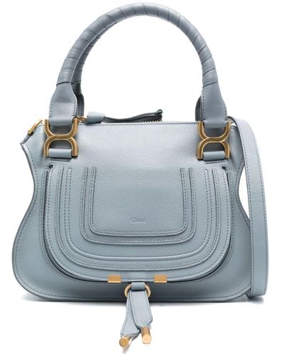 Chloé Marcie Leather Tote - Blue