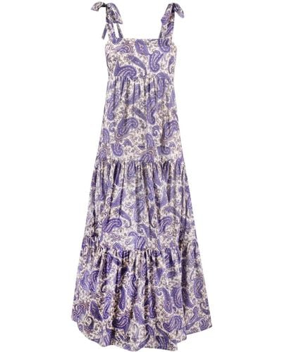 Zimmermann Devi Paisley-print Maxi Dress - Purple
