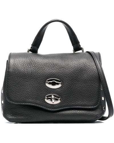 Zanellato Postina Baby Leather Tote Bag - Black