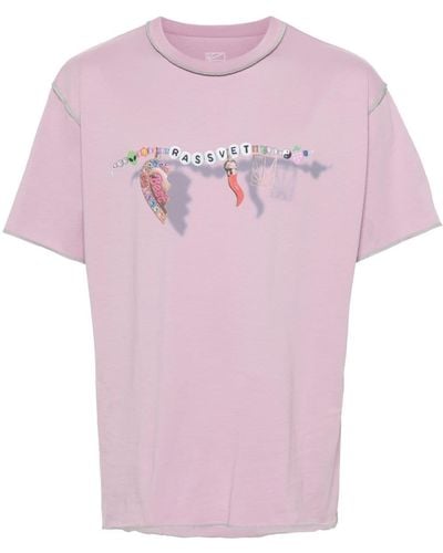 Rassvet (PACCBET) Logo-print Cotton T-shirt - Pink