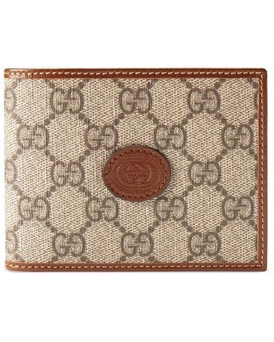 Gucci GG Supreme Bi-fold Wallet And Cardholder - Natural