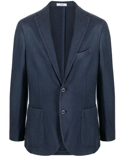Boglioli Single-breasted Cashmere Jacket - Blue