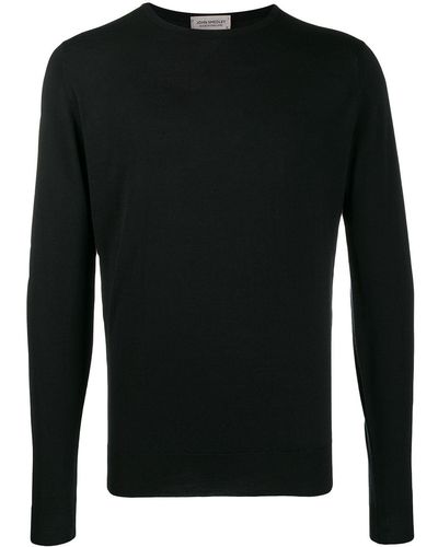 John Smedley Lundy Crew Neck Sweater - Black