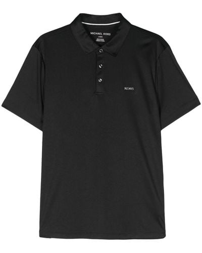 Michael Kors Logo-lettering Polo Shirt - Black