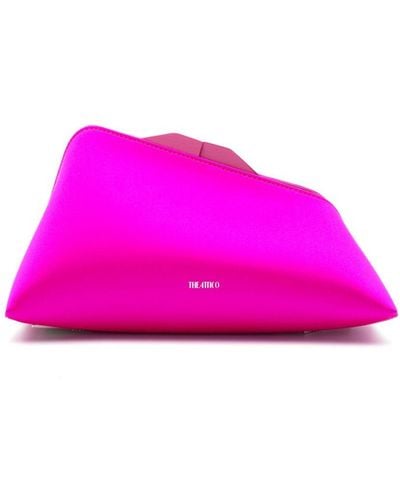 The Attico 8.30 Pm Satin Clutch Bag - Pink
