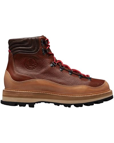 Moncler Boot With Logo - Brown