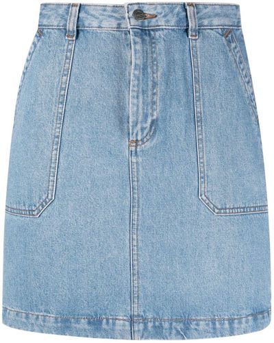 A.P.C. Léa Denim Miniskirt - Blue