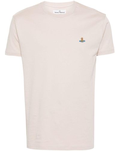 Vivienne Westwood T-shirt In Cotone Con Logo - Bianco
