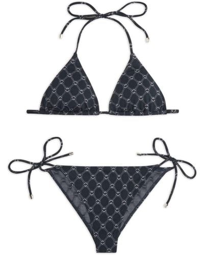 Emporio Armani Triangle Bikini Set - Blue