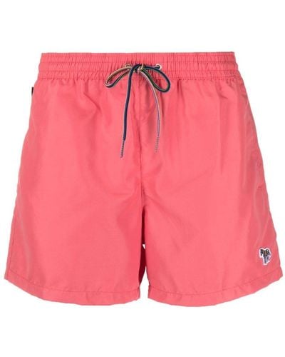 Paul Smith Zebra Logo Swim Shorts - Pink