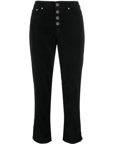 Dondup Koons Button-fly Cropped Pants - Black