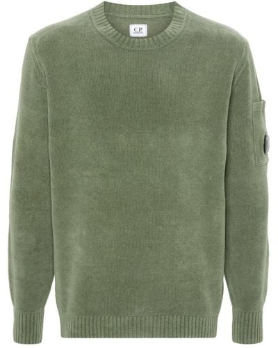 C.P. Company Lens-detail Cotton Sweater - Green